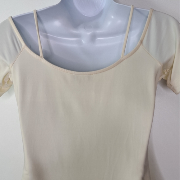 Reiss Cierra Elegant Cream Strappy Off-Shoulder Short Sleeve Top Size Small - Picture 12 of 13